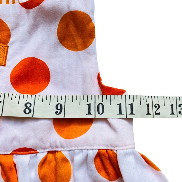 Sara Lynn Togs University of Tennessee Vols Orange Polka Dot Dress 3T - Picture 6 of 8